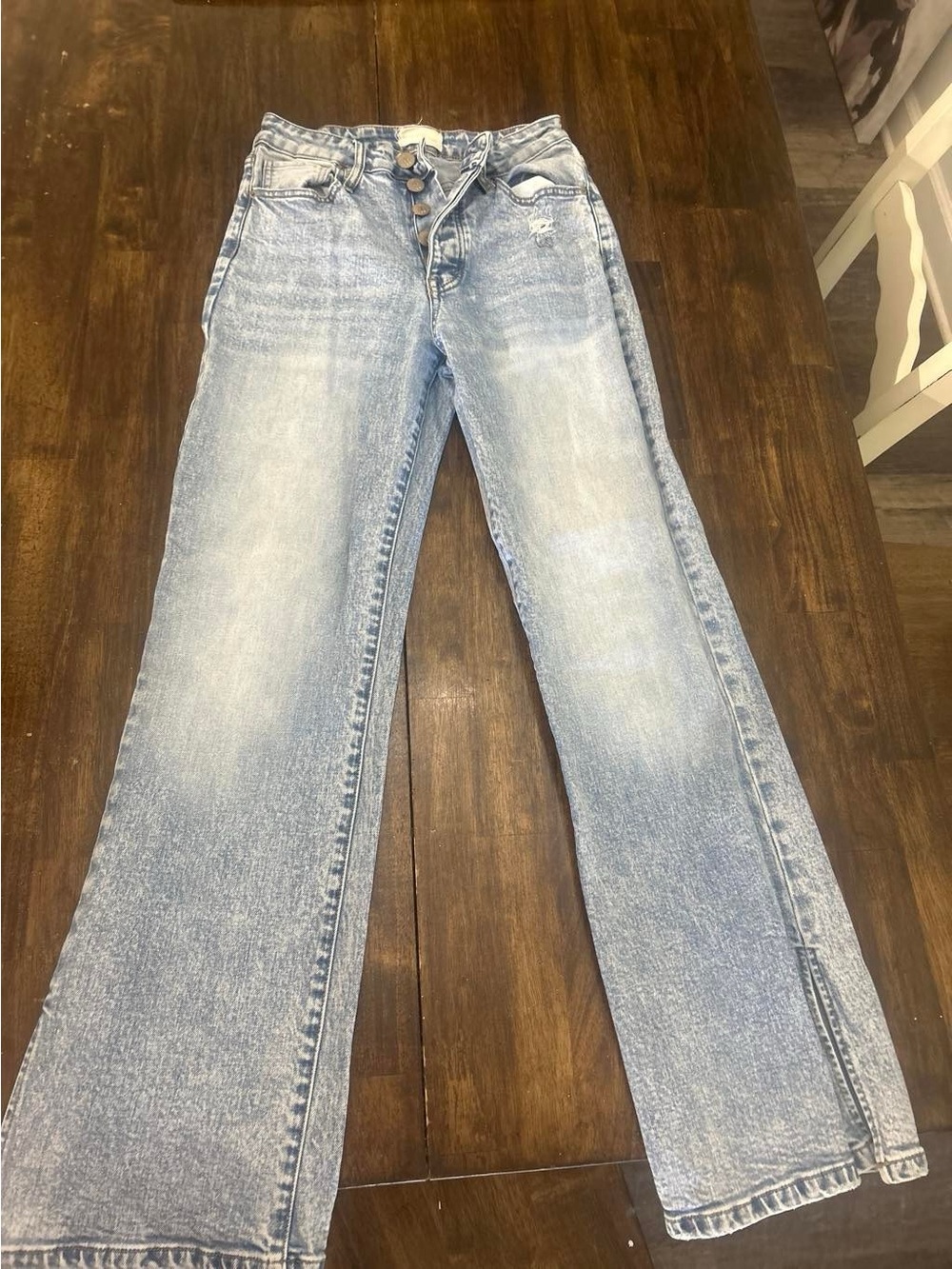 Gilded Intent Light Blue High-Rise Flare Jeans